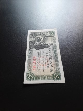 BILLETE DE 5 PESETAS DE 1945