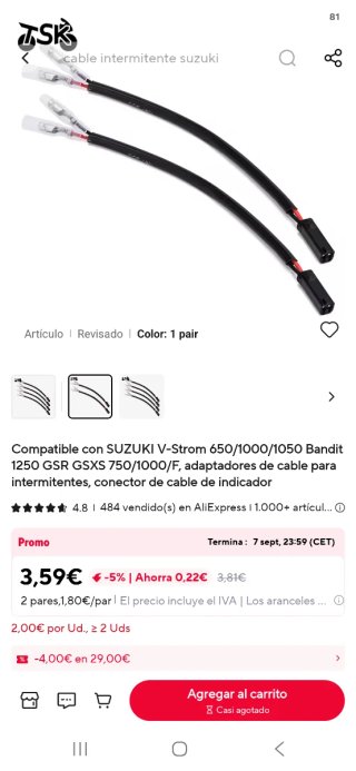 Portamatriculas Suzuki GSX-S 1000/950 2023 +
