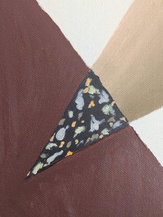 Cuadro abstracto moderno pintado a mano grande