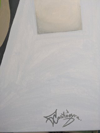 Cuadro abstracto moderno pintado a mano grande