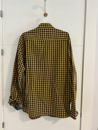 Camisa Mango cuadros amarillos