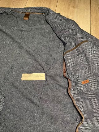 Cárdigan Massimo Dutti hombre cuadros gris talla54
