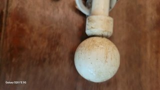 Coppia bastoni per tende ferro color crema