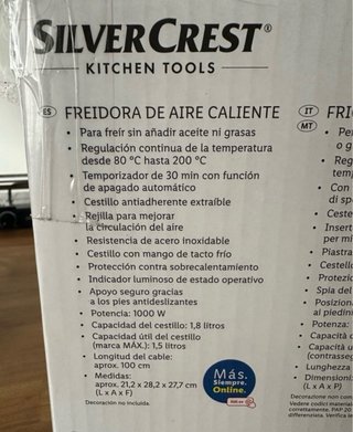 Freidora de aire SilverCrest 1.5L