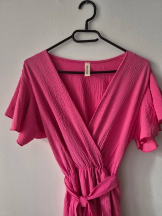 Abito lungo rosa taglia unica