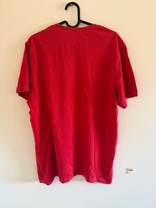 T-shirt Nike rossa uomo logo bianco
