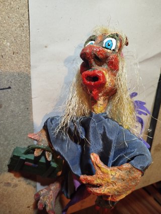 Lote marionetas papel maché