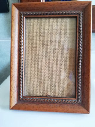 Portafoto in legno con cornice decorata