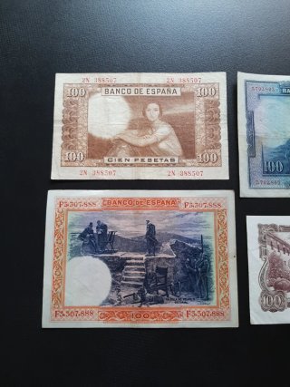 BILLETES ESPAÑOLES DE 100 PESETAS
