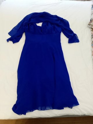 Vestido fiesta azul tipo Marilyn