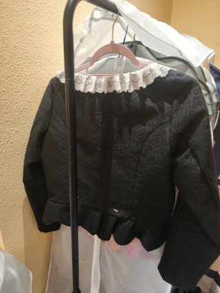 Corpiño de fallera negro manga larga