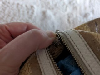 Fendi Villa Borghese Sillería Bolso Beige/Oro