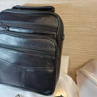 Bolso bandolera hombre piel auténtica vintage