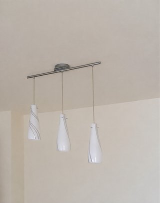 Lámpara moderna colgante cristal y metal