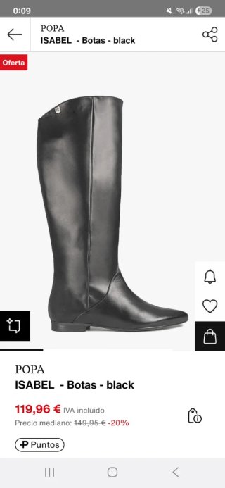 Botas altas de piel negras