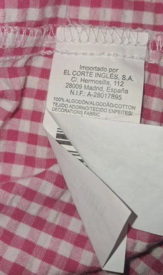 Vestido rosa cuadros con volantes