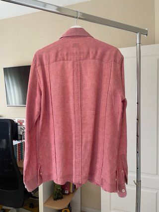 Camisa Galán 1905 rosa estilo guayabera L