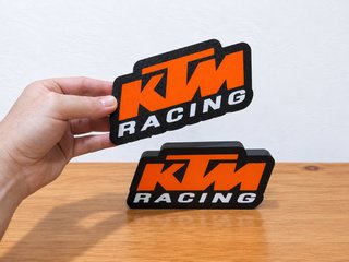 Cartel Decorativo KTM Racing 18 cm