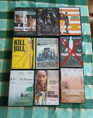 Lote 9 Películas DVD (Babel, Juno, Kill Bill, etc.