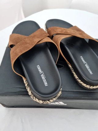 Sandalias Frescobol Carioca Piel Marrón