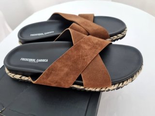 Sandalias Frescobol Carioca Piel Marrón