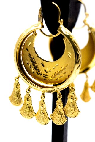 Pendientes Aro Oro 18k Pandereta