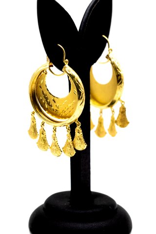 Pendientes Aro Oro 18k Pandereta