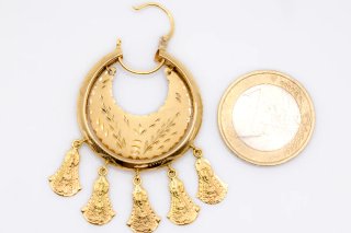 Pendientes Aro Oro 18k Pandereta