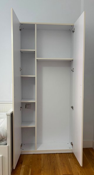 Armario blanco a medida 210x90x30cm