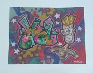 LAMINA GRAFFITI "KOOL" HECHA A MANO