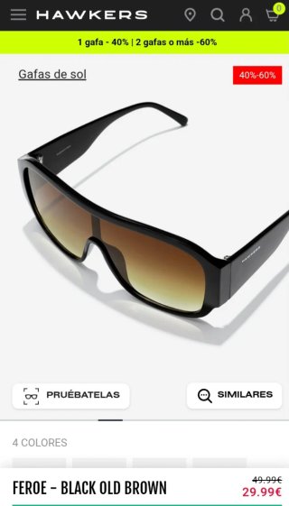 Gafas de sol Hawkers unisex Feroe Black Old Brown