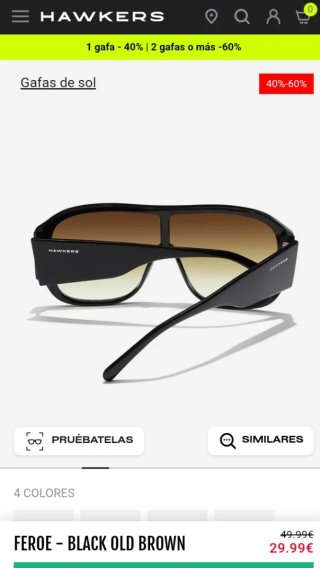 Gafas de sol Hawkers unisex Feroe Black Old Brown