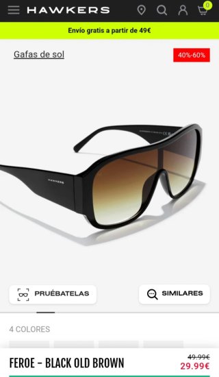 Gafas de sol Hawkers unisex Feroe Black Old Brown