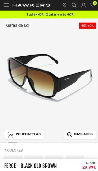 Gafas de sol Hawkers unisex Feroe Black Old Brown
