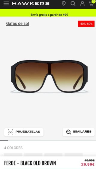 Gafas de sol Hawkers unisex Feroe Black Old Brown