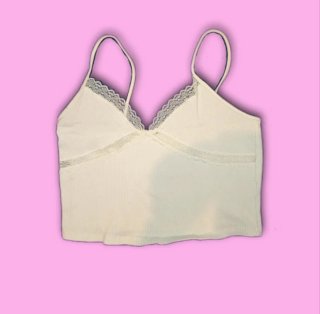 Top Coquette Blanco con Encaje