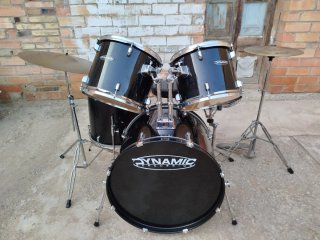 Bateria Acústica completa Dynamic Percussion Negra