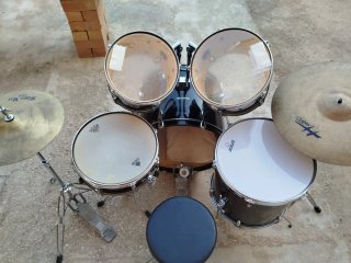 Bateria Acústica completa Dynamic Percussion Negra