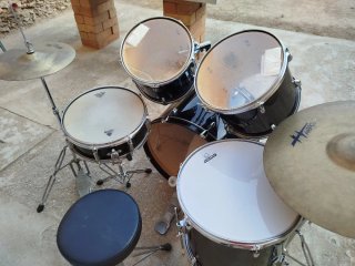 Bateria Acústica completa Dynamic Percussion Negra
