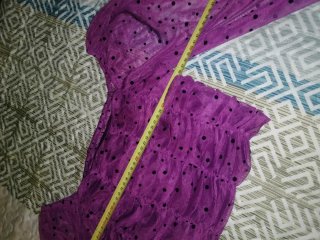 Top elastico Morado mangas/Abullonadas Bershka T.