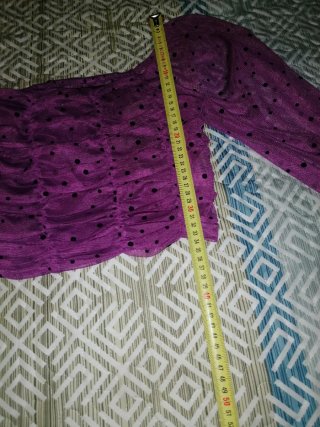 Top elastico Morado mangas/Abullonadas Bershka T.