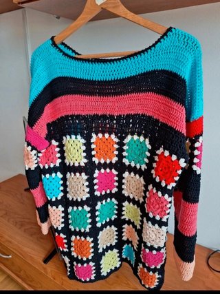 Jersey Crochet Multicolor Talla XL