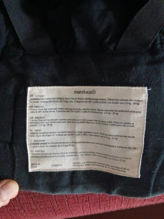 Mochila Portabebés Manduca Negra
