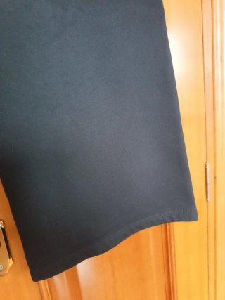 Pantalón chándal ancho mujer negro