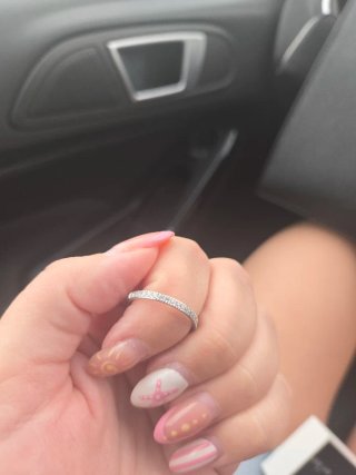 Anillo oro blanco 18K