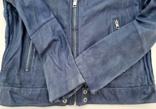 Chaqueta Piel Diesel Hombre Azul