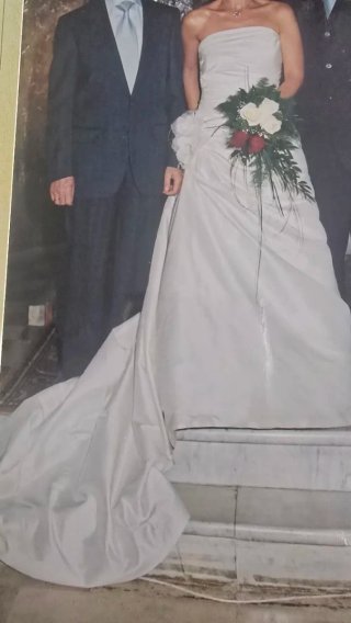 Vestido de novia seda salvaje