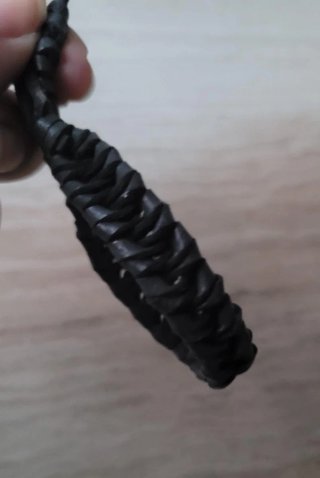 Bracciale intrecciato artigianale nero