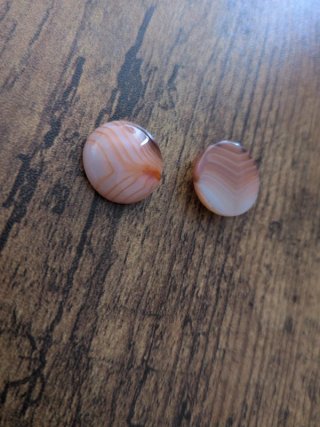 4 Cabujones Ágata Naranja 16mm