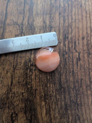 4 Cabujones Ágata Naranja 16mm